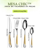 MESA CHIC™ — Jogo de Talheres 24 Peças